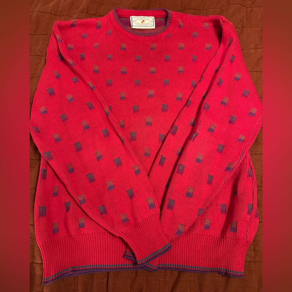 Pinnacle Vintage Crew Neck Long Sleeve Golf Sweater